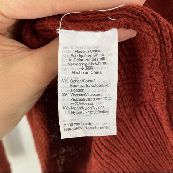 Madewell Sweater Province Cross Back Pullover Burnt Mahogany Sz. Small - Picture 9 of 11